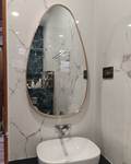 Egg Shape Framed Mirror