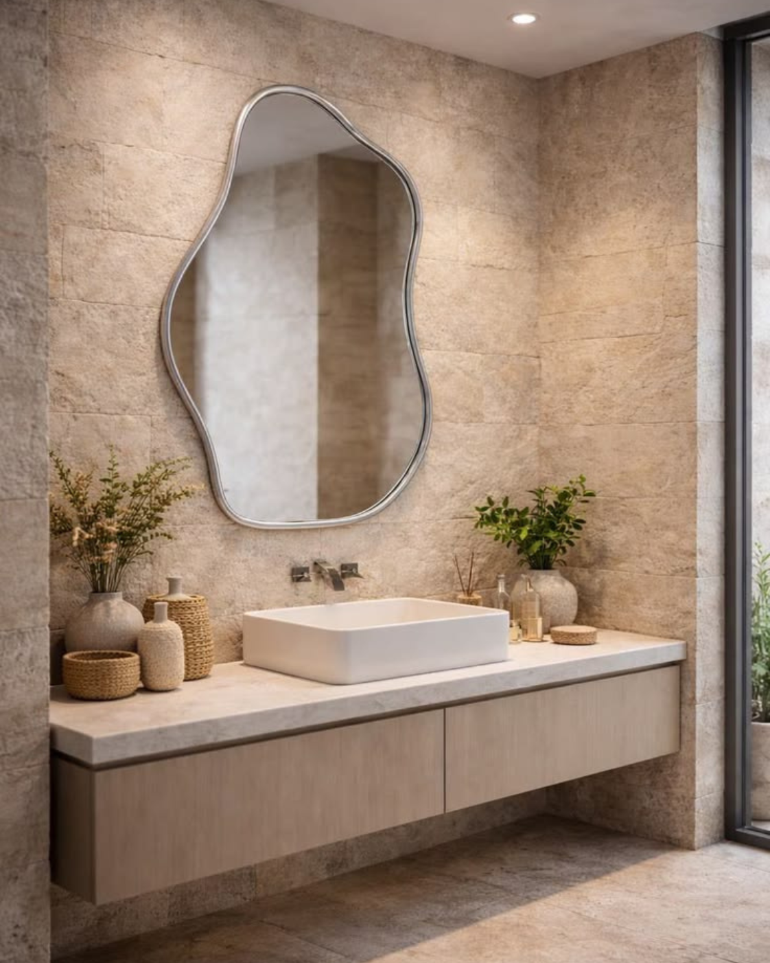 Irregular Bathroom Mirror