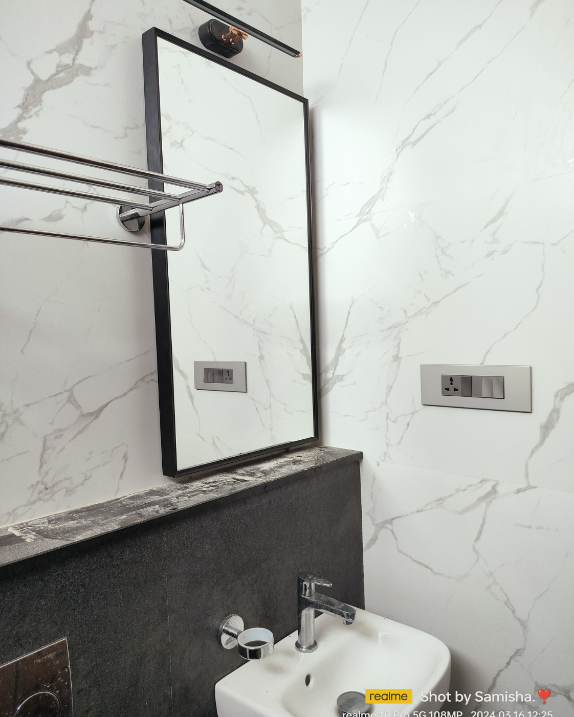 Custom Framed Bathroom Mirror