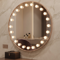 Rounded Frame Hollywood Vanity Mirror with Integrated Bulbs