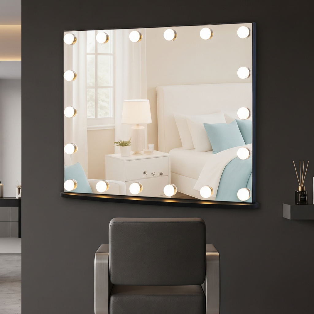 Professional Hollywood Vanity Mirror with Built-In LED Bulbs and Frame