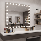 Illuminated Hollywood Vanity Mirror with Built-in Bulbs