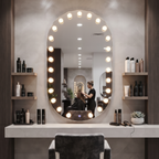 Illuminated Vanity Mirror with Integrated Bulbs
