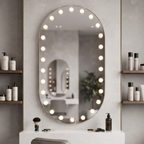 Illuminated Vanity Mirror with Integrated Bulbs
