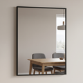 Modern Black-Framed Rectangular Wall Mirror