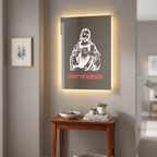 Christ the Redeemer Framed Rectangular LED Wall Mirror