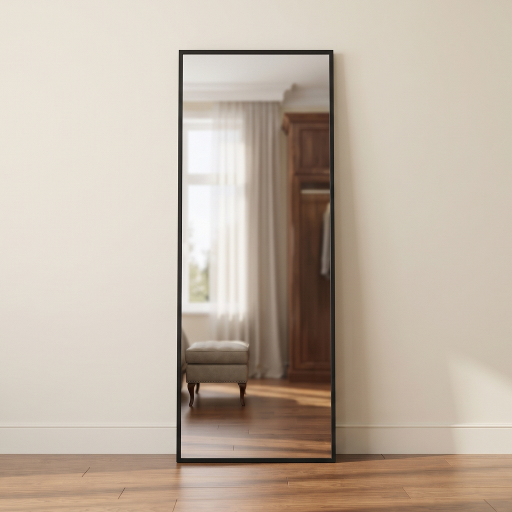 Modern Rectangular Framed Floor Mirror