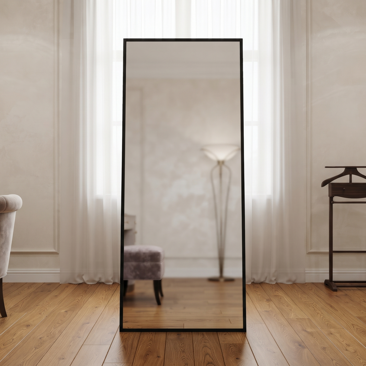 Modern Rectangular Framed Floor Mirror