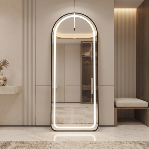 Arched Framed LED Full-Length Mirror