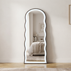 Wavy Frame LED Arched Full-Length Mirror