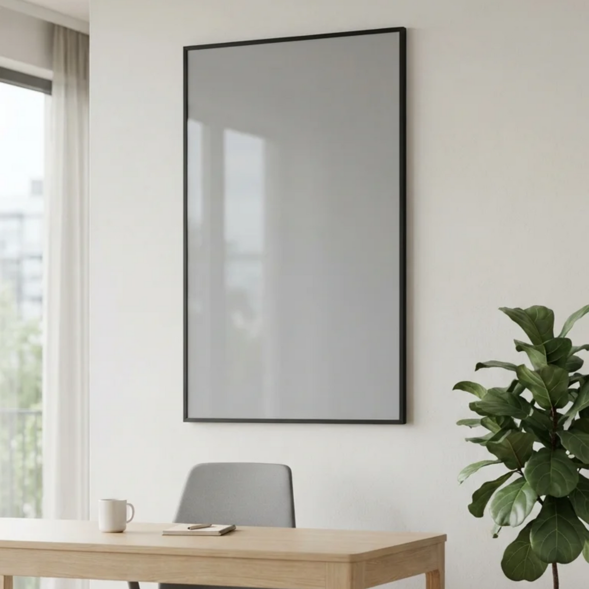 Wall-Mounted Magnetic Glass Board