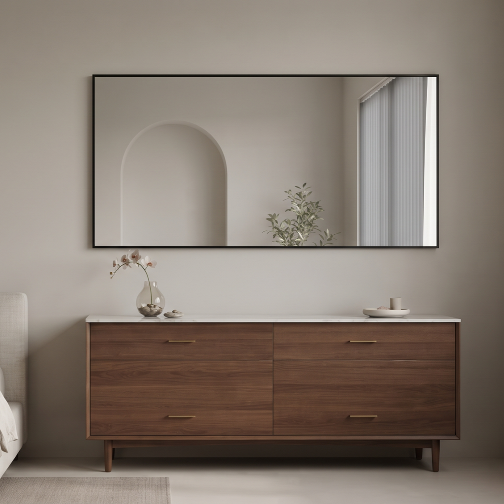 Modern Rectangular Framed Wall Mirror