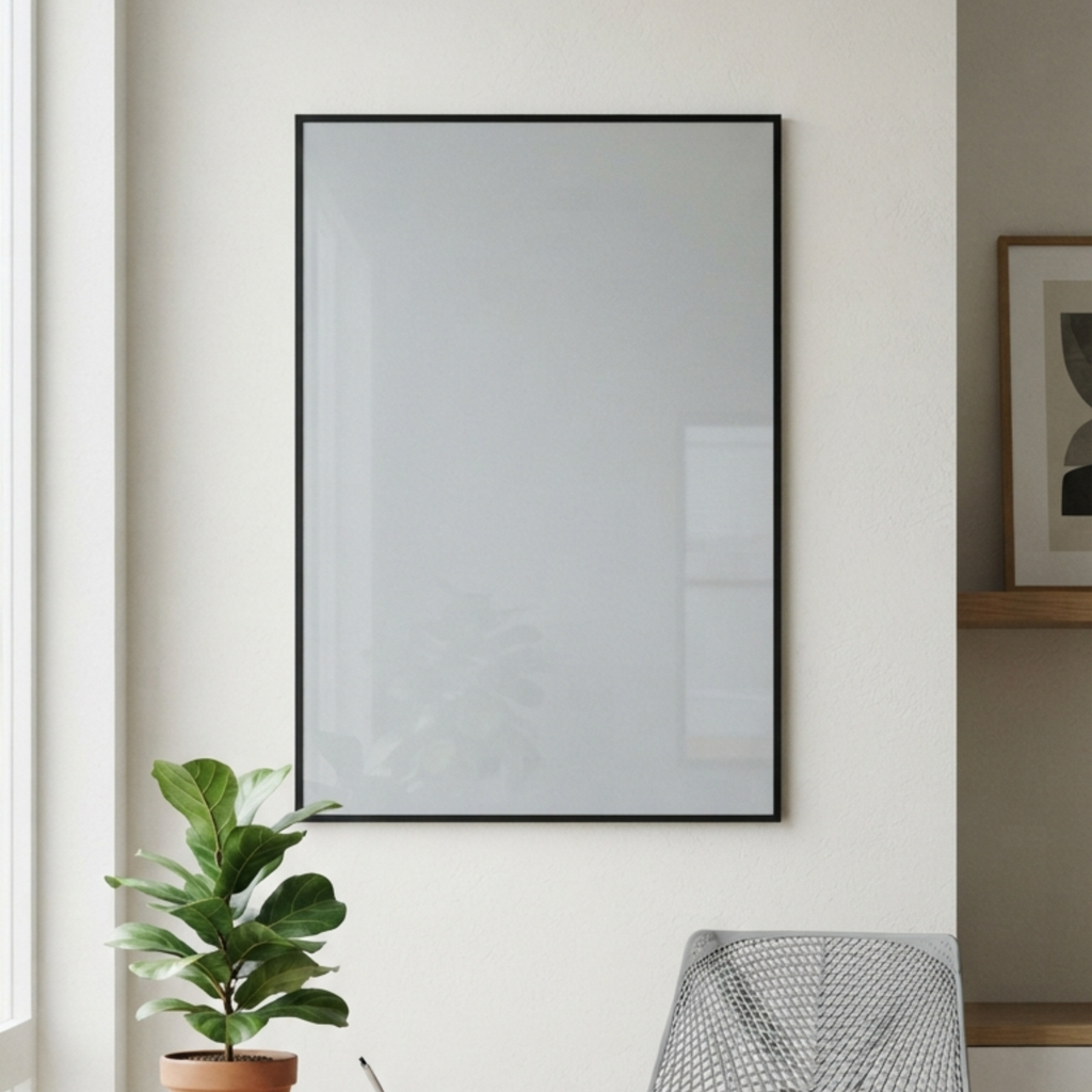 Wall-Mounted Magnetic Glass Board
