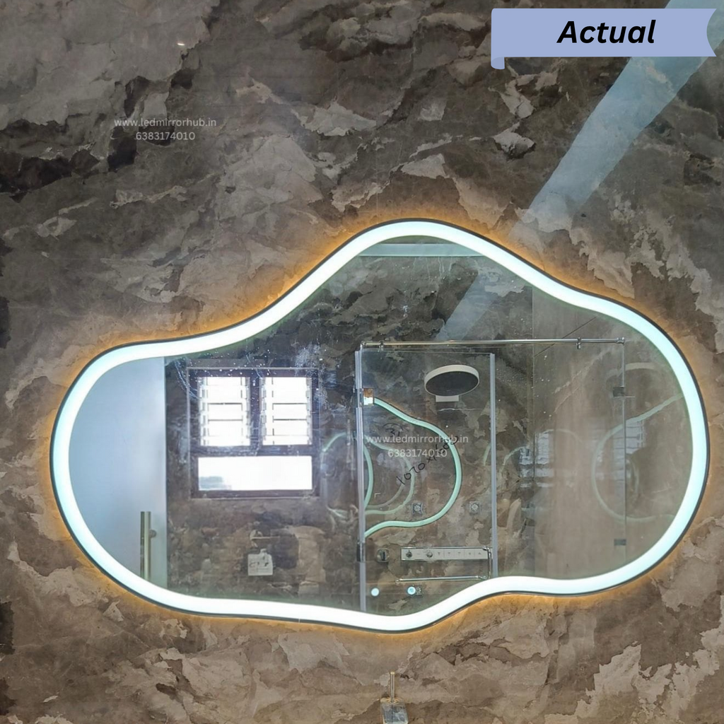 Irregular Framed LED Mirror  – Modern Interior Design