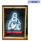 Christ the Redeemer Framed Rectangular LED Wall Mirror