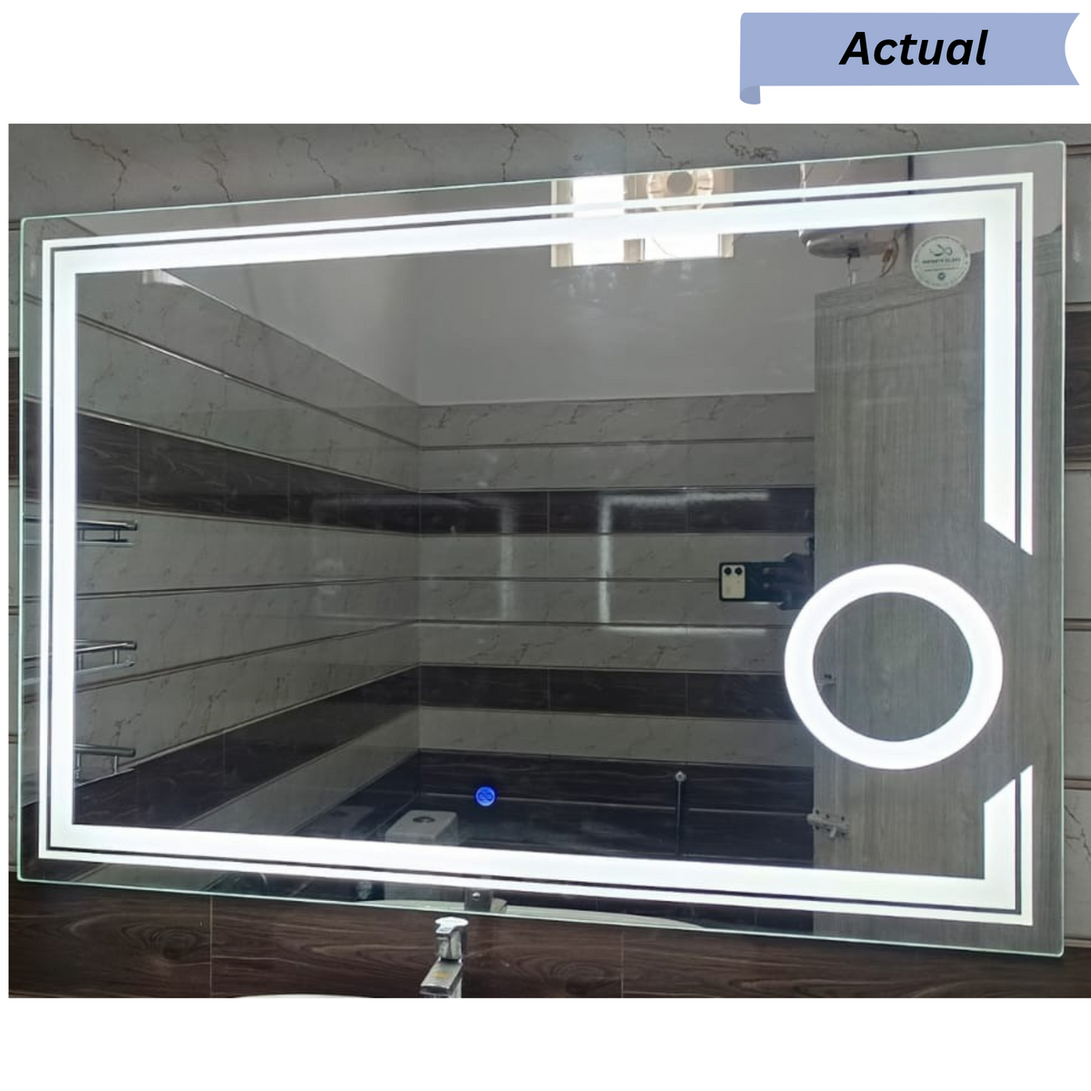 Modern Rectangular Frameless LED Illuminated Wall Mirror