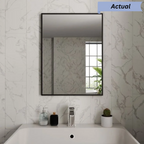 Modern Black-Framed Rectangular Wall Mirror