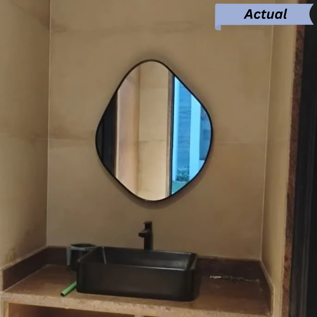 Decorative Asymmetric Framed Wall Mirror