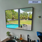 Modern Rectangular Framed Accent Mirror with Slim Profile