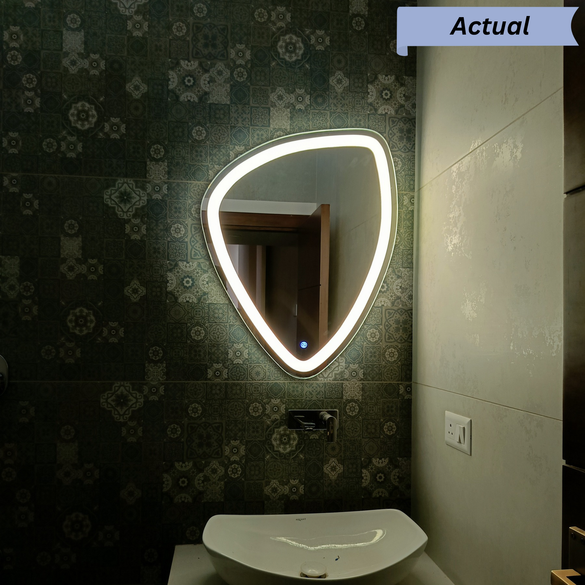 Unique Irregular Frameless LED Wall Mirror