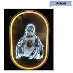 Sacred Heart Jesus Christ LED Oval Wall Mirror