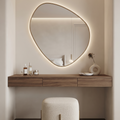 Modern Asymmetrical Frameless LED Wall Mirror – Dressing Area & Bedroom
