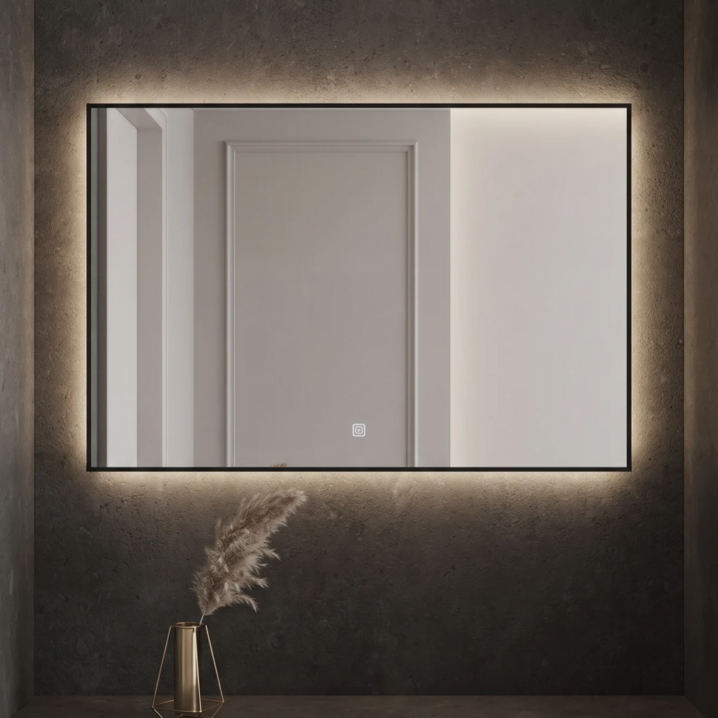 Modern Frameless LED Wall Mirror – Vanity & Bathroom Area
