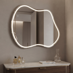 Asymmetric Frameless LED Wall Mirror – Bedroom & Vanity