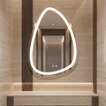 Frameless LED Mirror  Modern Irregular Frameless LED Wall Mirror