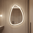 Frameless LED Mirror  Modern Irregular Frameless LED Wall Mirror