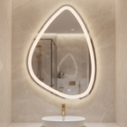 Asymmetric Irregular Frameless LED Wall Mirror
