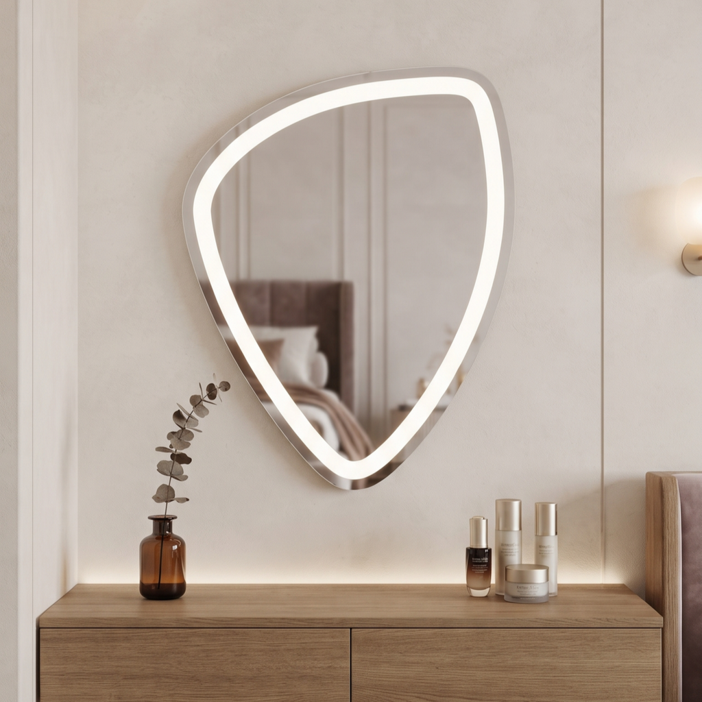Unique Irregular Frameless LED Wall Mirror
