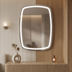 Modern Curved Frameless LED Wall Mirror