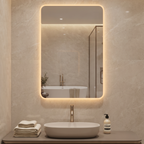 Modern Rectangular Frameless LED Wall Mirror