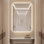 Modern Rectangular Frameless LED Wall Mirror