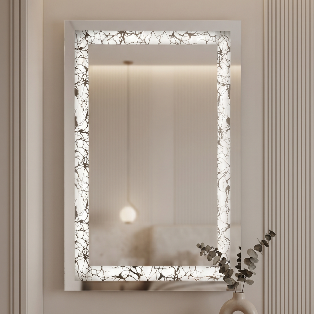 Modern Rectangular Frameless LED Decorative Wall Mirror