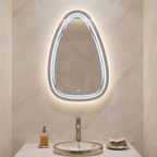 Modern Teardrop Frameless LED Wall Mirror