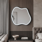 Irregular Framed LED Mirror – Modern Design