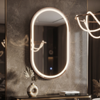 Framed LED Mirror with front light Illumination – Modern Gold Finish