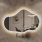 Irregular Framed LED Mirror  – Modern Interior Design