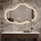 Irregular Framed LED Mirror  – Modern Interior Design