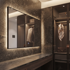 Rectangular Framed LED Mirror with Touch Control