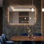 Rectangular Framed LED Mirror with Touch Control