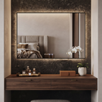 Rectangular Framed LED Mirror with Touch Control
