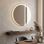 Modern Round Frameless LED Wall Mirror | Illuminated Vanity & Bathroom Mirror
