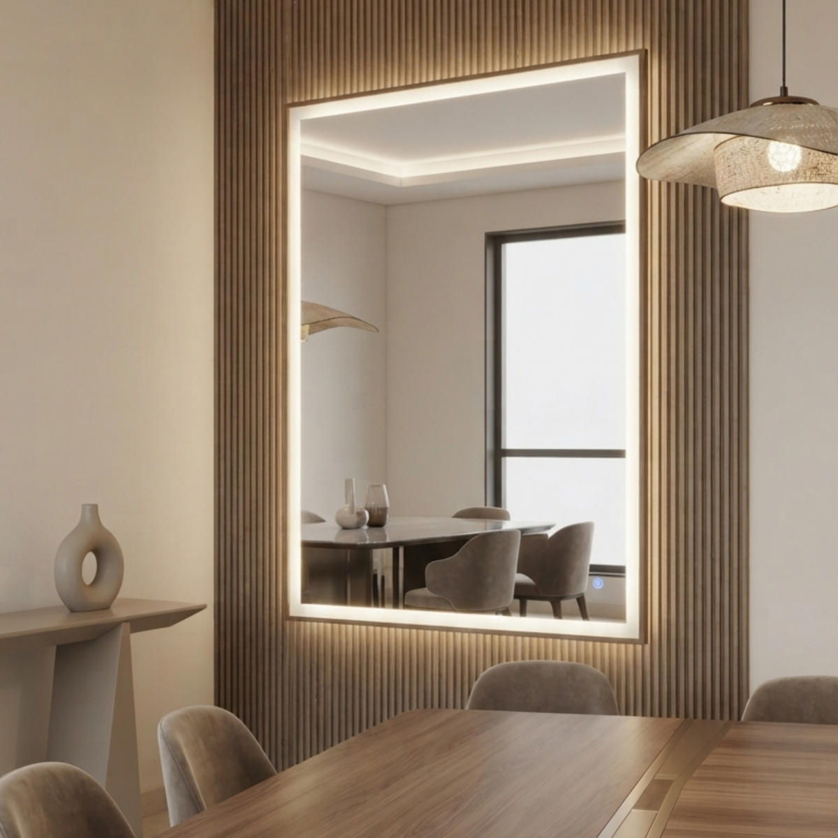 Rectangular Framed LED Mirror with front light Illumination