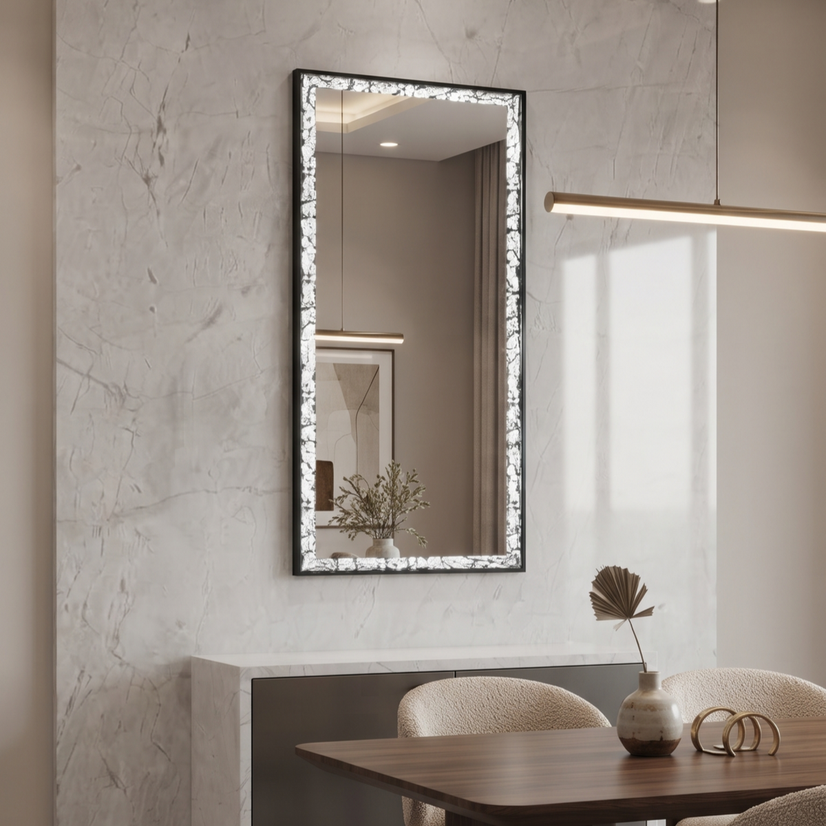 Rectangular Framed LED Mirror with Front light
