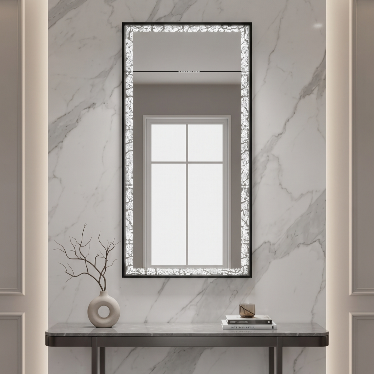 Rectangular Framed LED Mirror with Front light