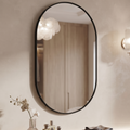 Modern Framed Oval Wall Mirror | Decorative Vanity & Bathroom Mirror