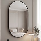 Modern Framed Oval Wall Mirror | Decorative Vanity & Bathroom Mirror